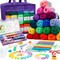 Crochet Yarn Kit for Beginners, Adults & Kids – 1650 Yards, 30 Multicolor Acrylic Skeins with Hooks, Purple Storage Bag & 73-Piece Crochet Tool Set, Perfect for Amigurumi, Scarves & DIY Projects